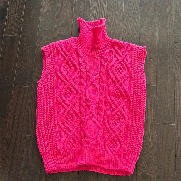 🩷Pink Cable Knit Turtleneck Sweater NWOT - Picture 9 of 13
